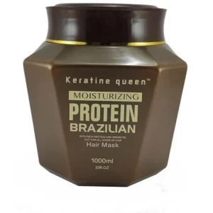 ماسک مو پروتئین برزیلی حجم ۱۰۰۰ میلی لیتر Keratin queen Moisturizing protein