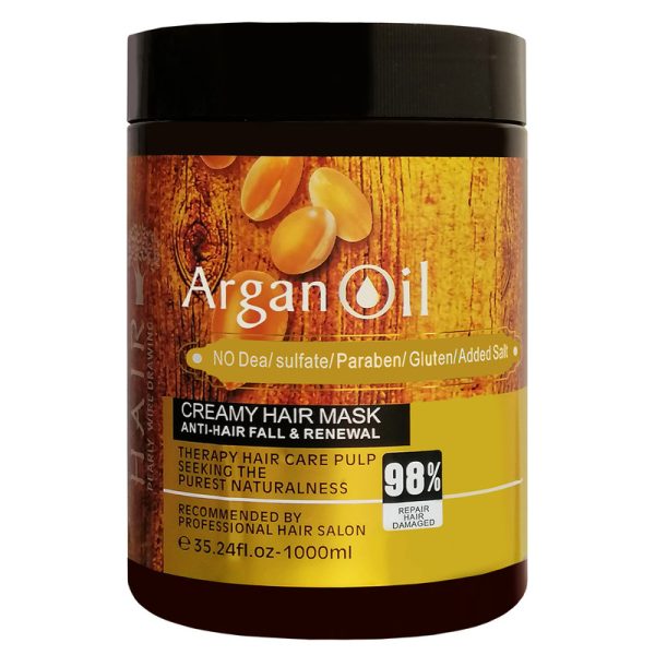 ماسک مو آرگان لایتنس برزیلی بدون سولفات مدل Argan oil 95% lightness حجم 1000 میل